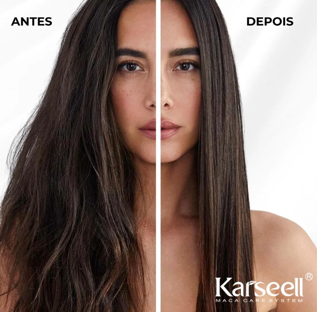 Transformação capilar antes e depois - cabelo danificado vs cabelo saudável